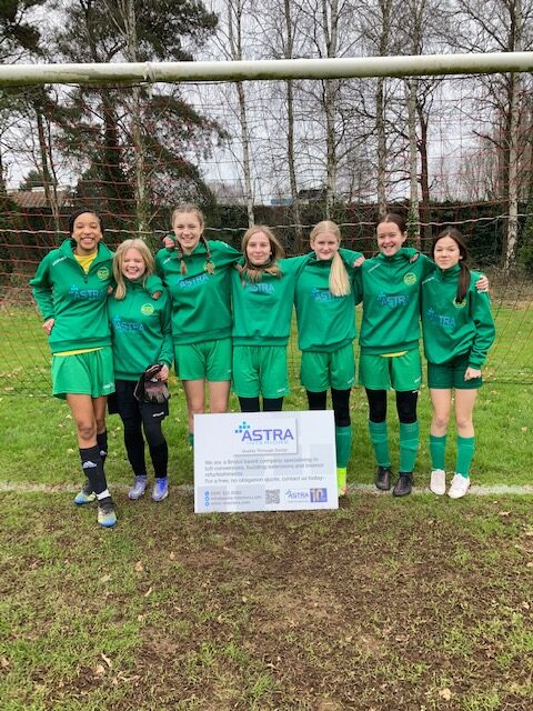 Astra Interiors shows its support for local girls’ football team